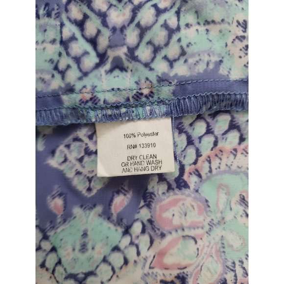 Show Me Your Mumu Floral Flowy Batwing "Moon" Tunic Top Blue/White Size X-Small - Picture 7 of 9